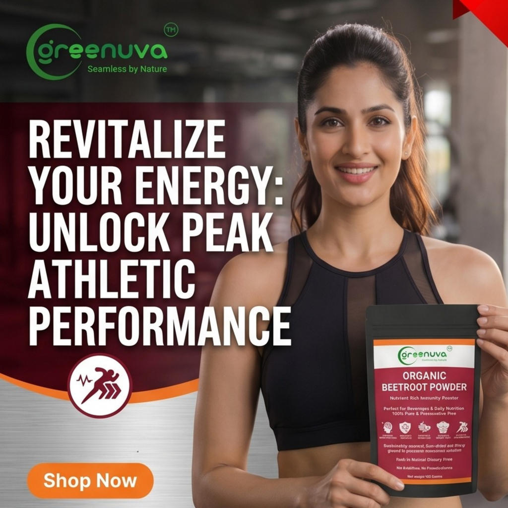 Greenuva Beetroot Powder is a natural, nutrient-rich superfood