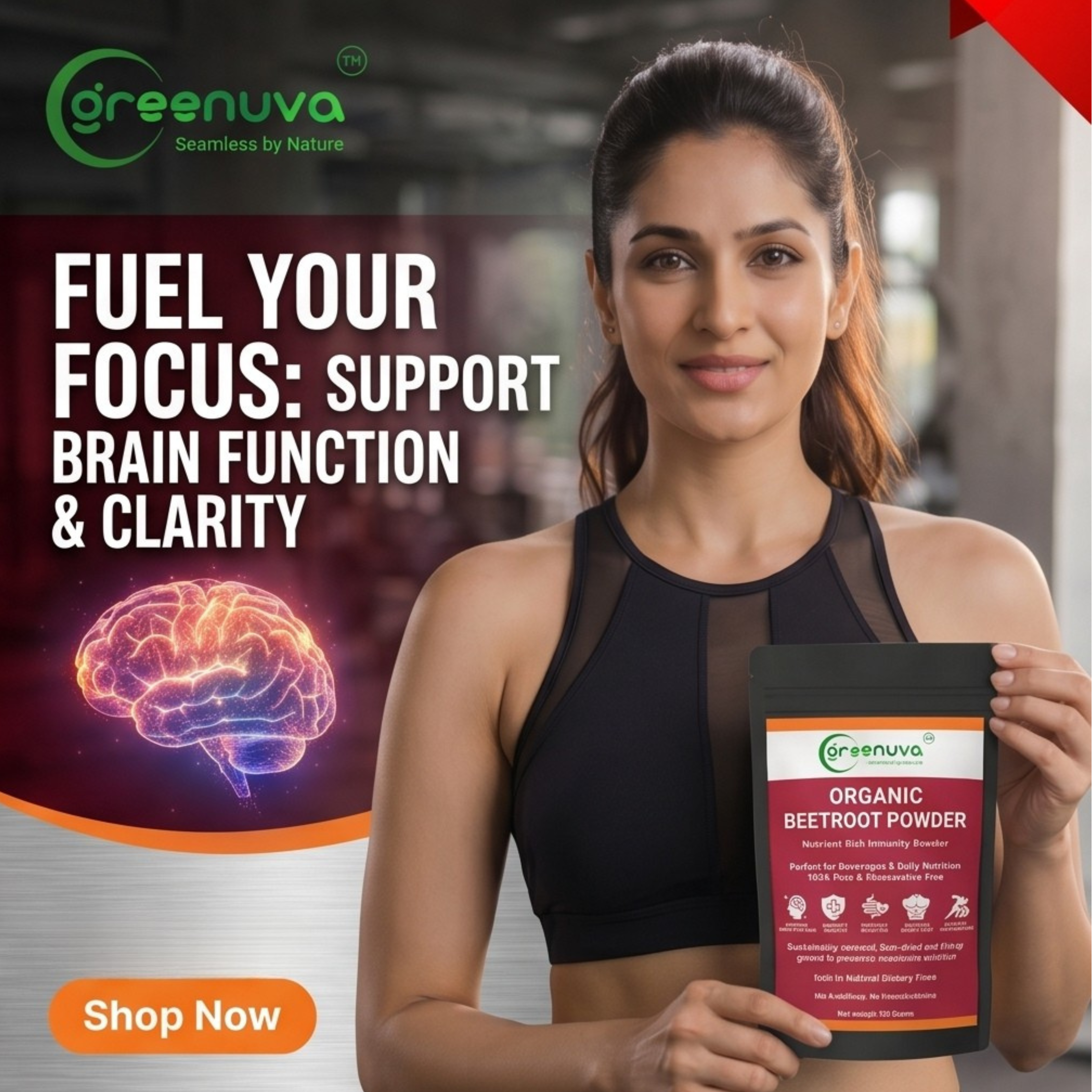 Greenuva Beetroot Powder is a natural, nutrient-rich superfood