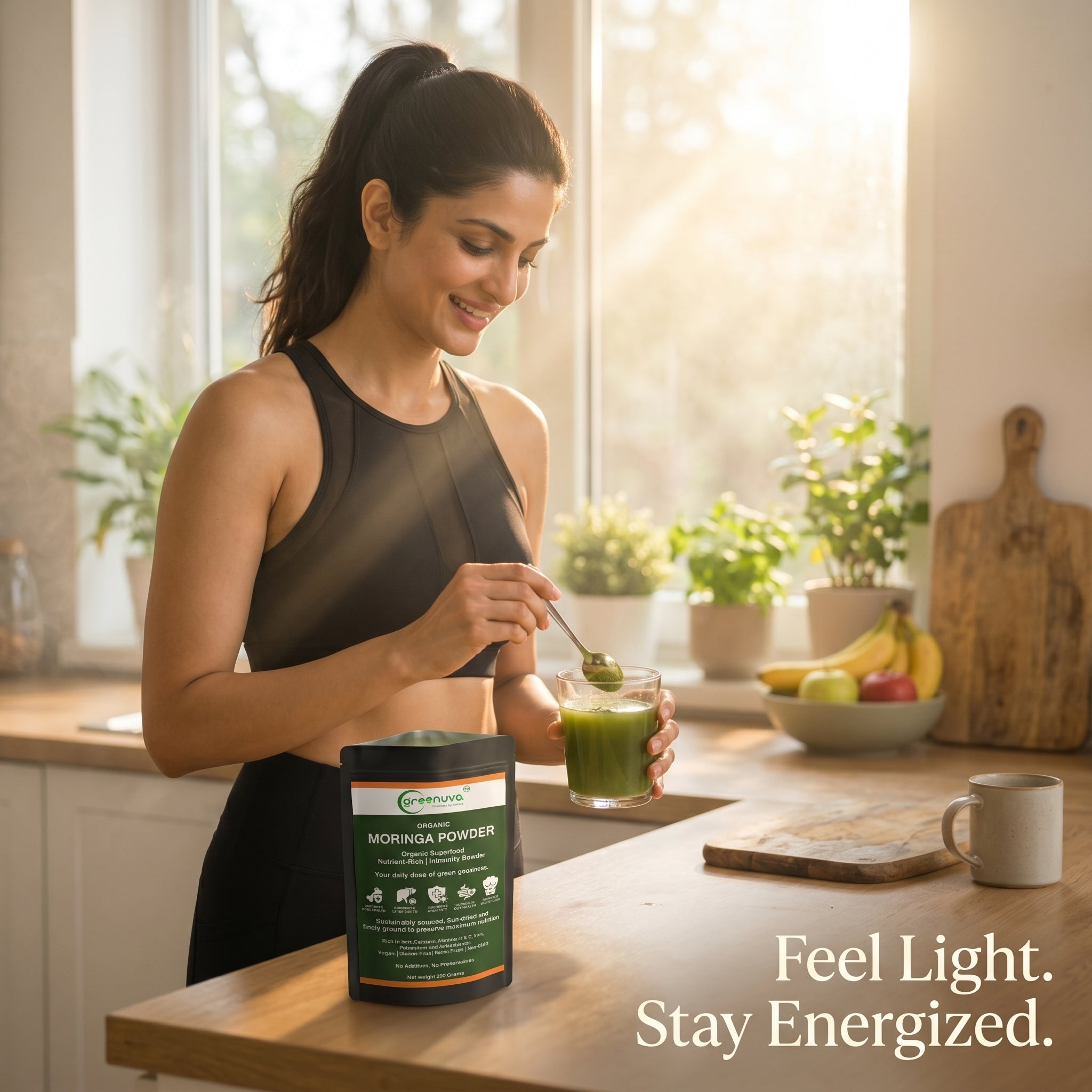 Greenuva Moringa Powder is a powerful, plant-based superfood