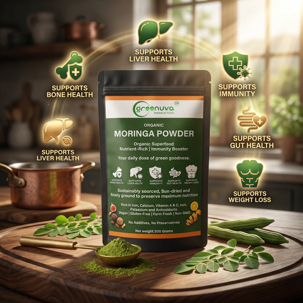 Greenuva Moringa Powder is a powerful, plant-based superfood