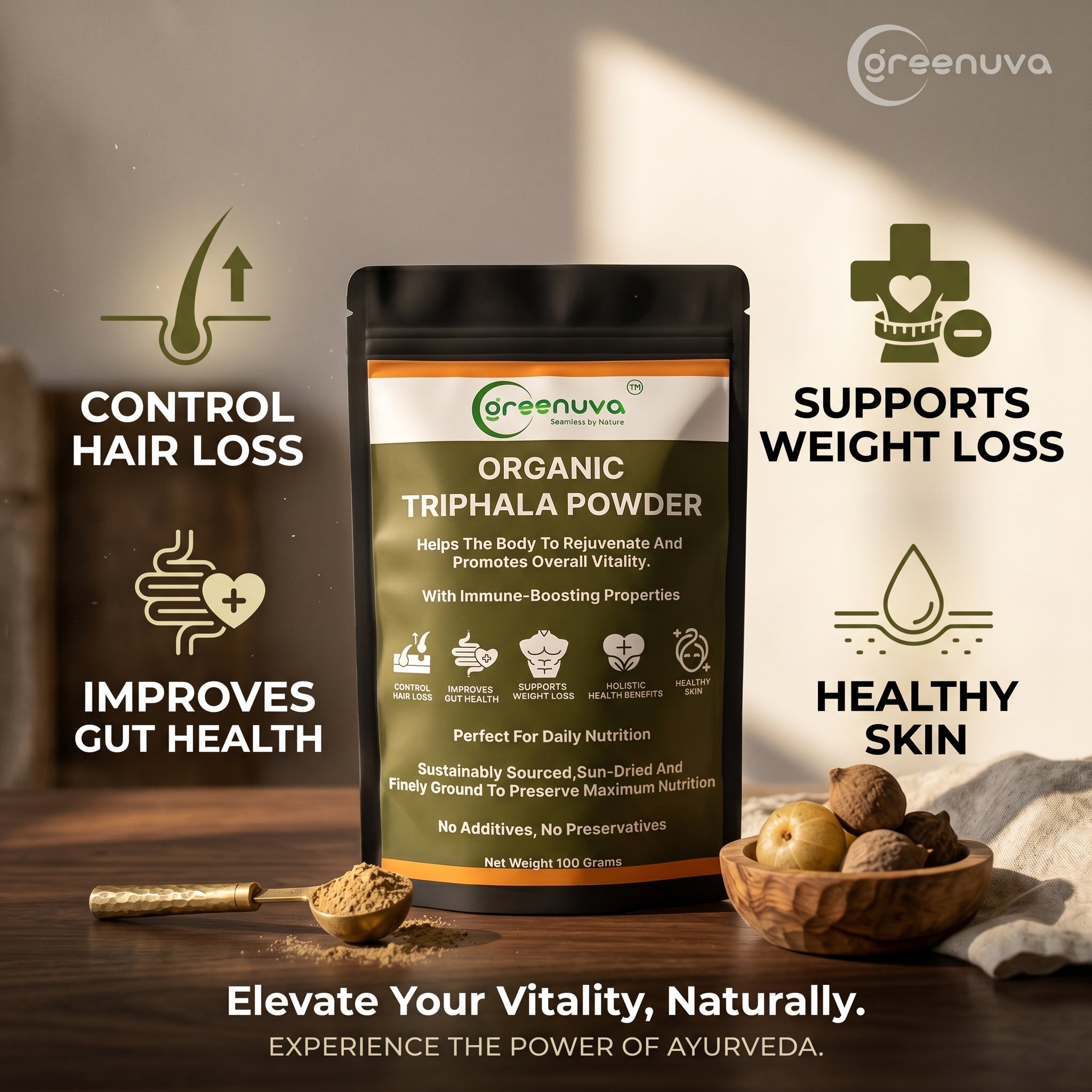 Greenuva Triphala Powder