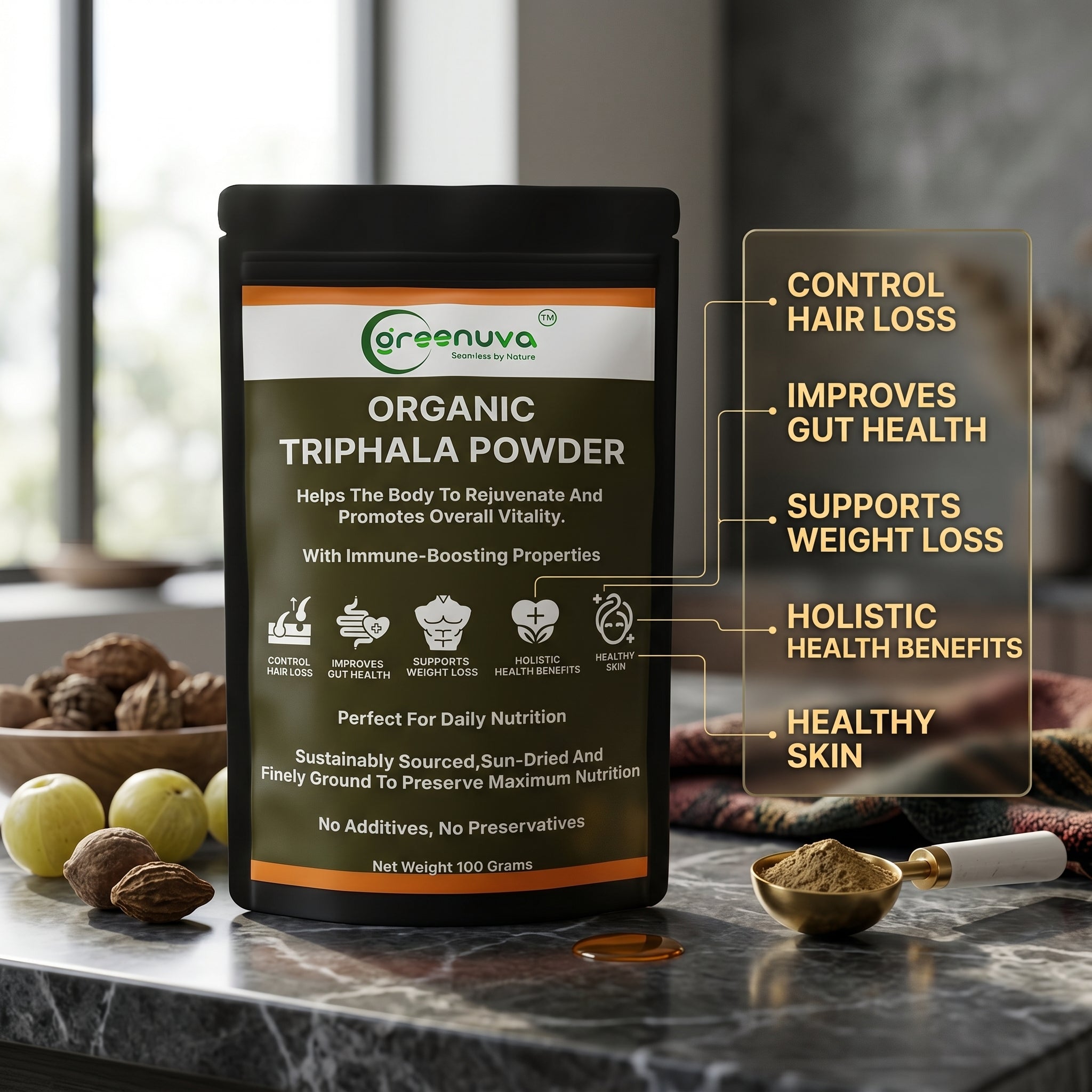 Greenuva Triphala Powder