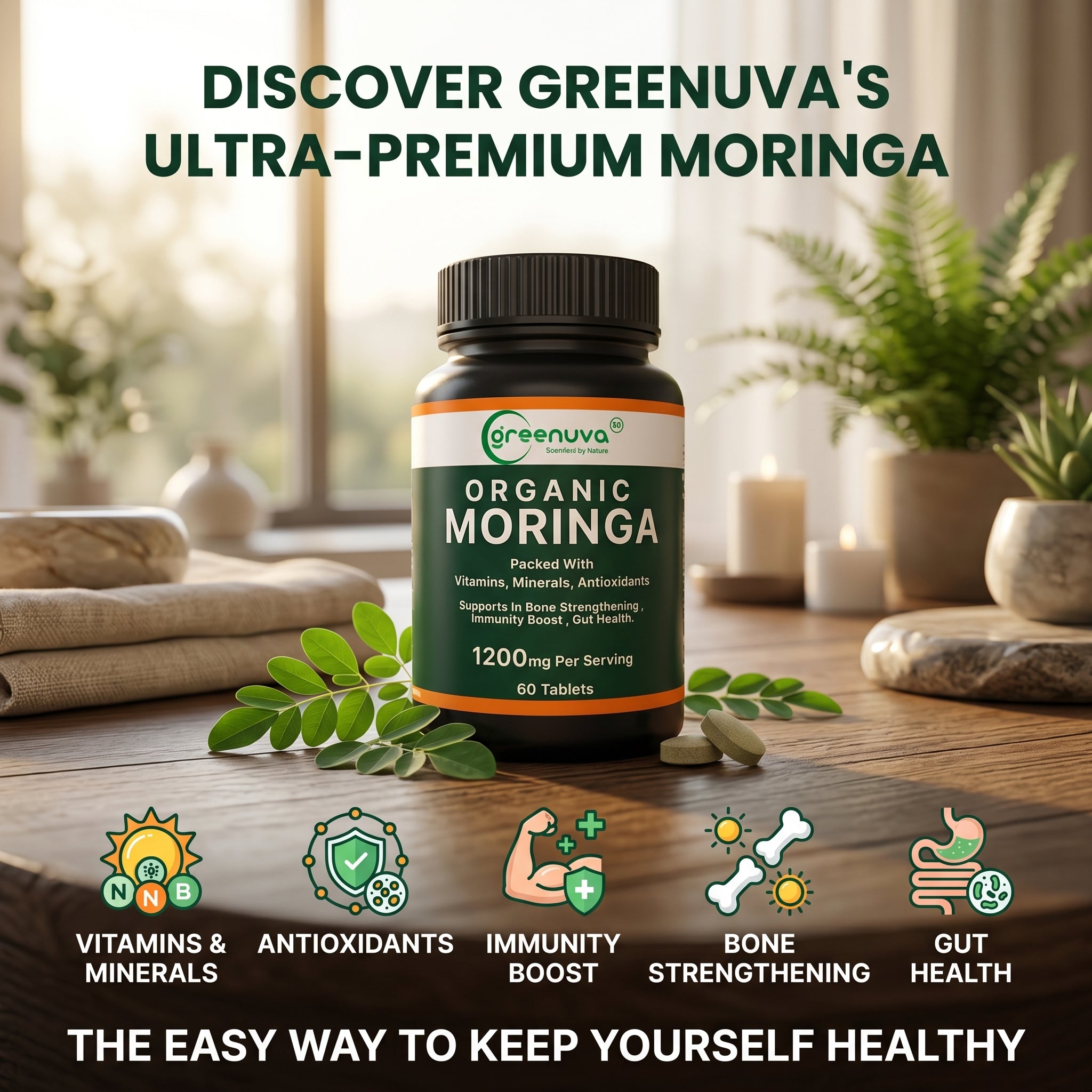 Greenuva Moringa Tablets