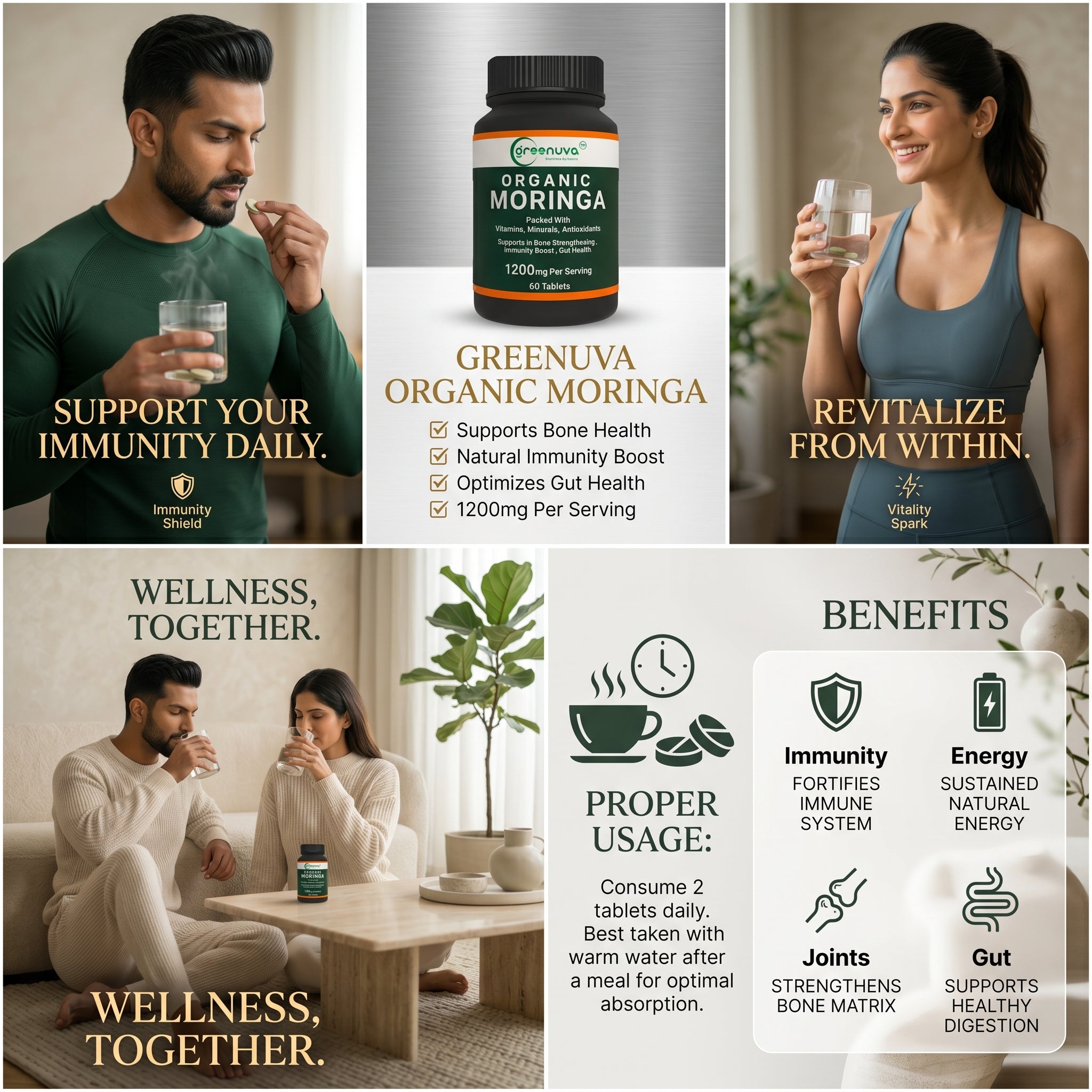 Greenuva Moringa Tablets
