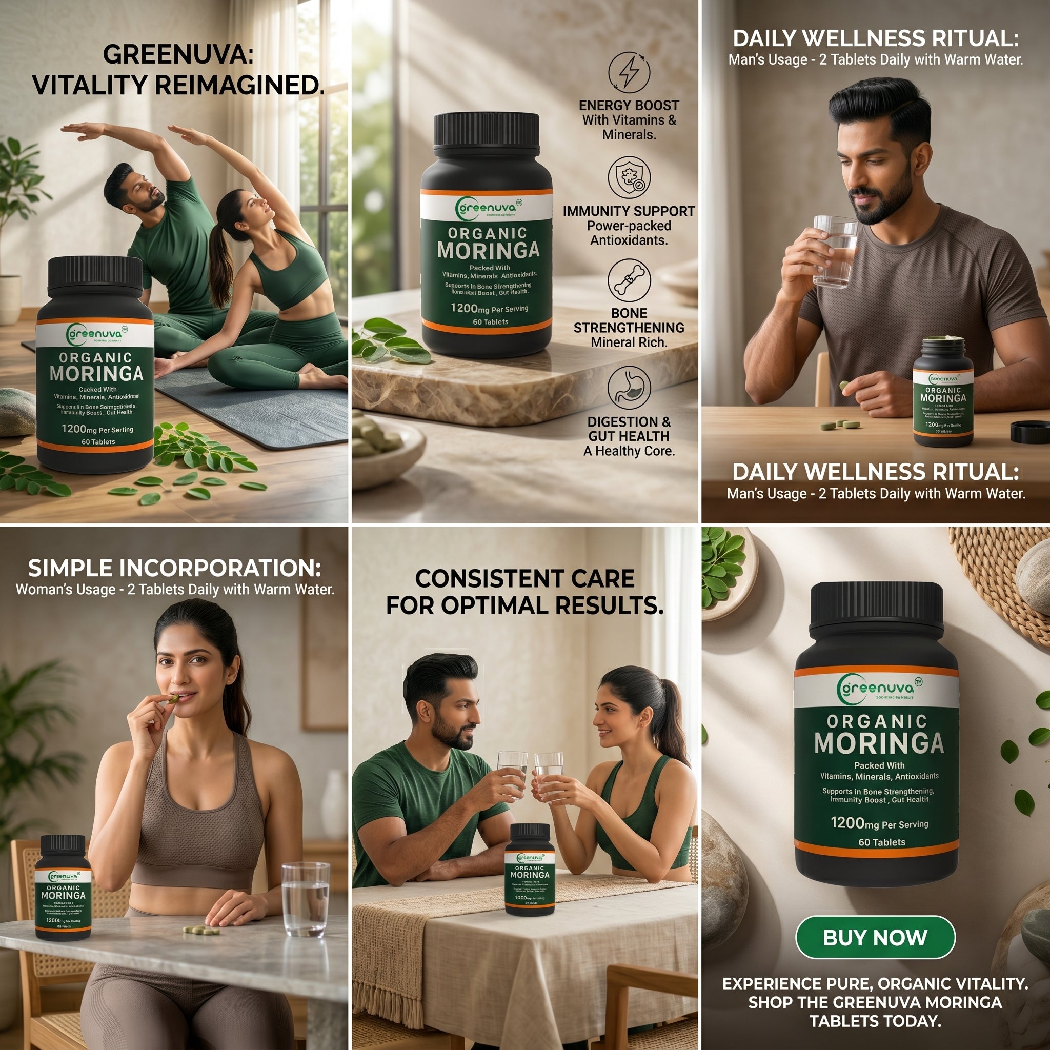 Greenuva Moringa Tablets