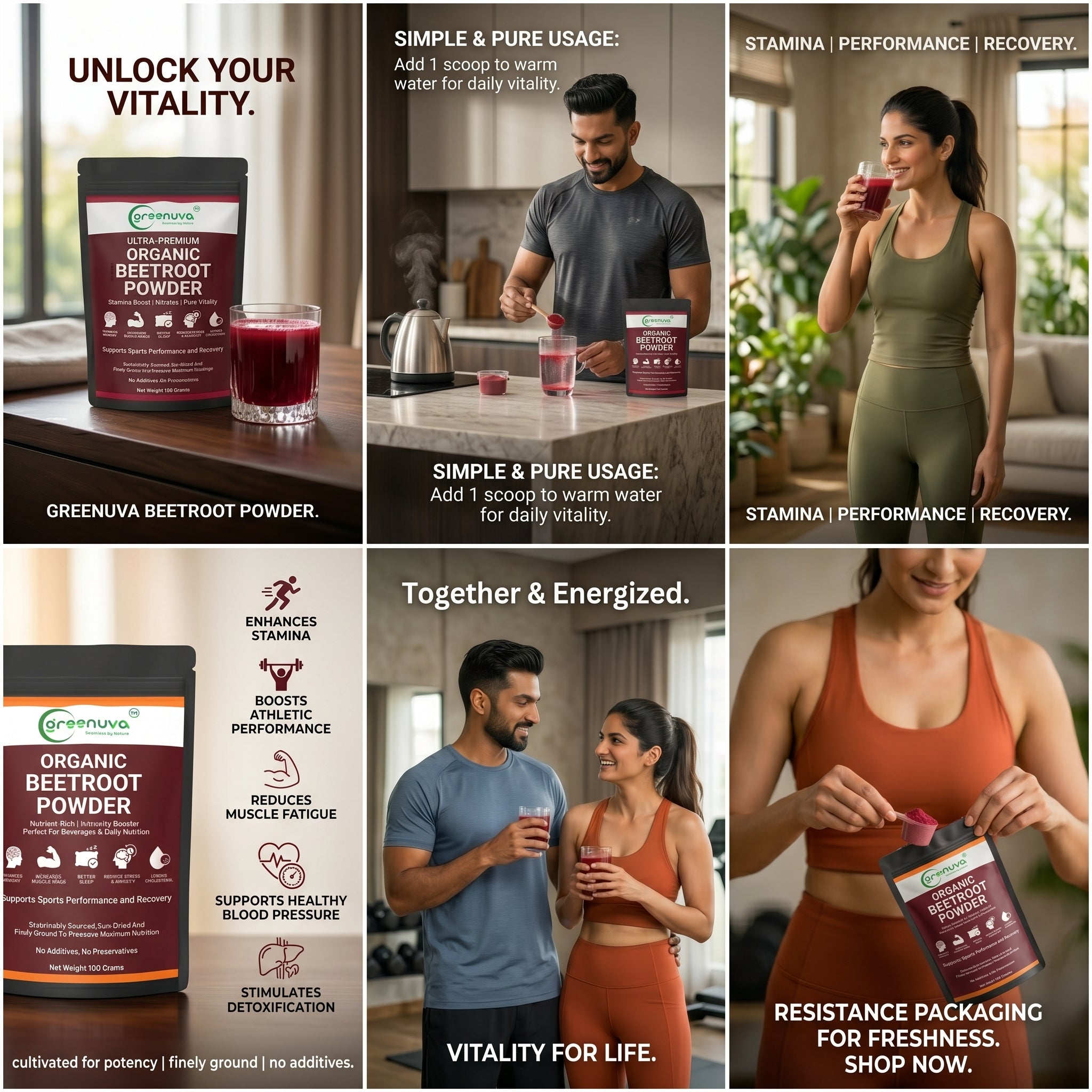 Greenuva Beetroot Powder is a natural, nutrient-rich superfood