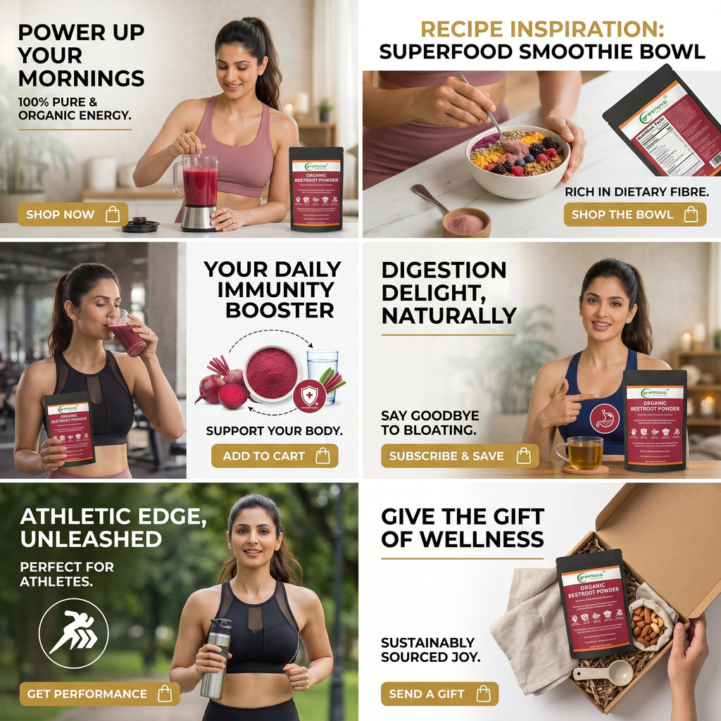 Greenuva Beetroot Powder is a natural, nutrient-rich superfood